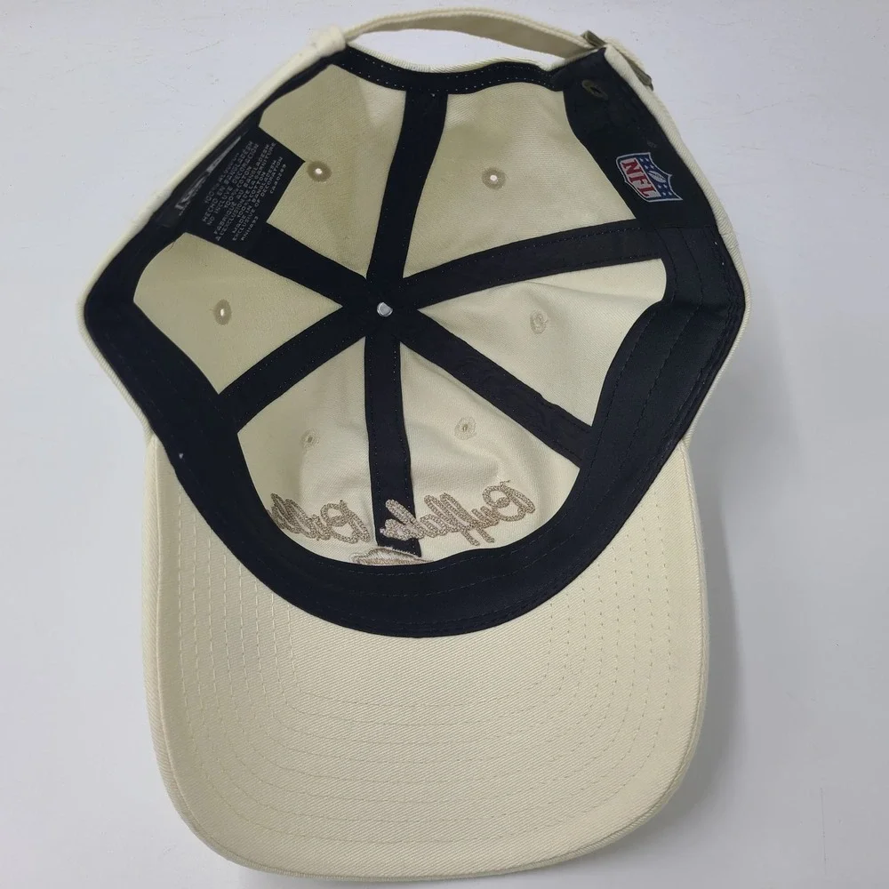 Women Buffalo Bills Hat Strapback New Era Cream Beige NFL Casual Classic Cotton